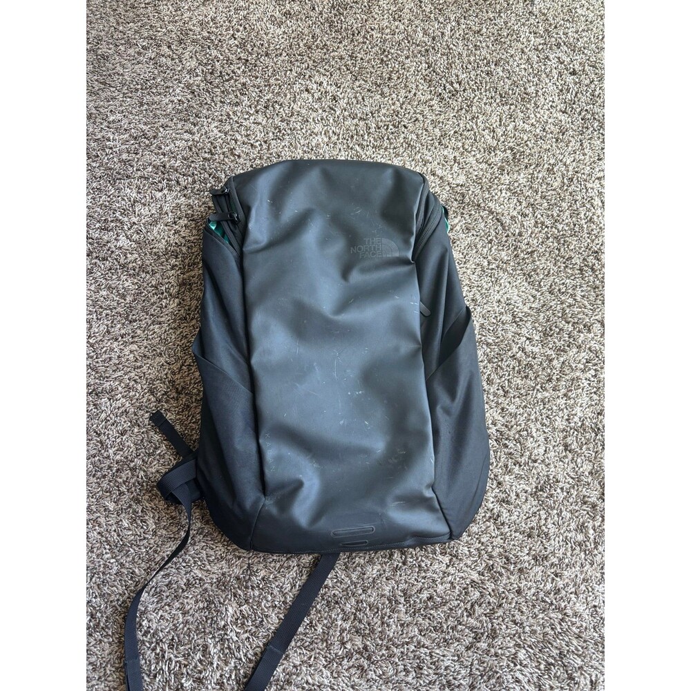 The North Face Kaban Backpack Laptop Bag Black Teal Turquoise Interior Active